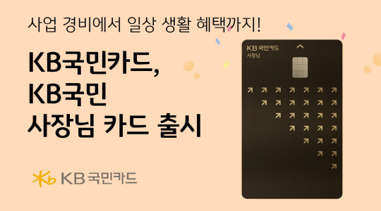 KB국민카드가 개인사업자 특화 카드 상품을 출시했다. <국민카드 제공>